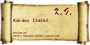 Kárász Ildikó névjegykártya